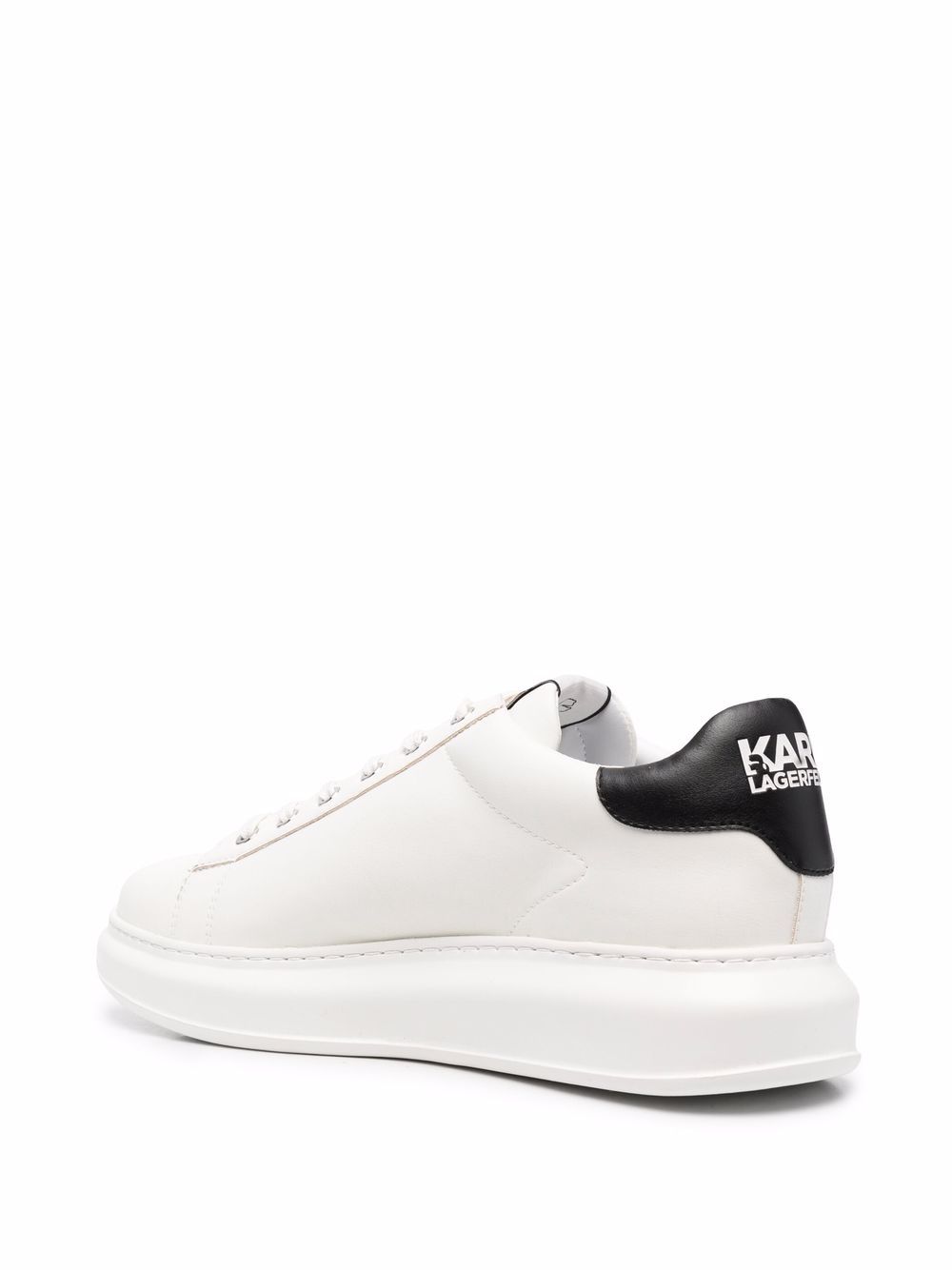 KARL LAGERFELD LOGO-PATCH LEATHER SNEAKERS