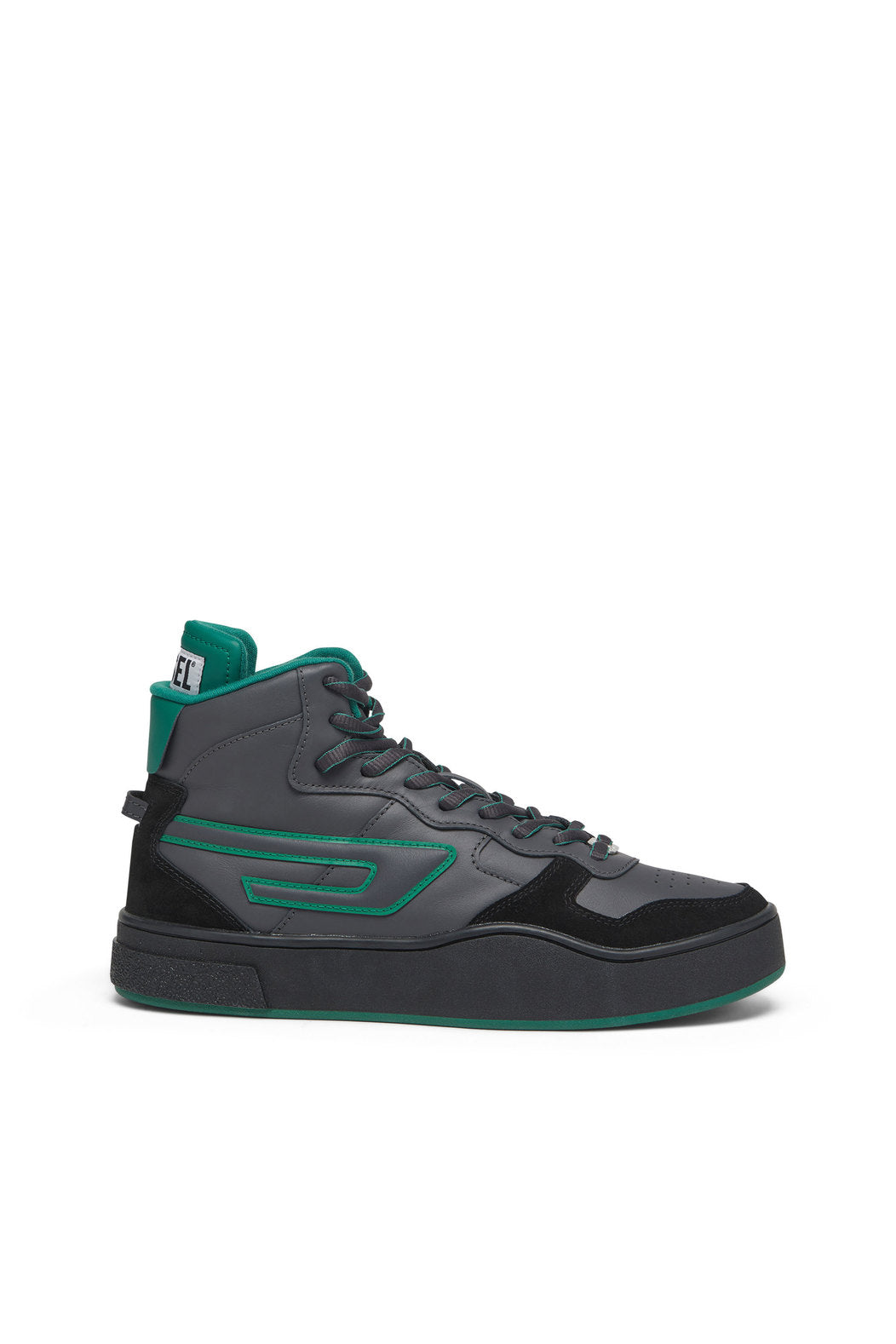 Diesel S-UKIYO MID X HIGH-TOP SNEAKERS IN LEATHER AND SUEDE